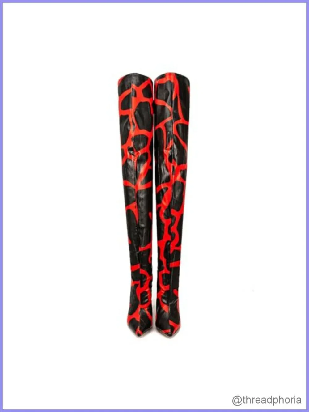Women's Stiletto Heel Thigh High Boots Back Zip Pointed Toe 4.72